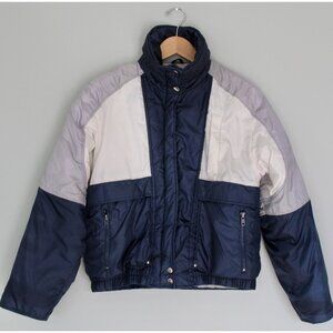 Vintage 80s 90s SKI MOVES Women's Retro Cropped Ski Jacket, Size M Medium